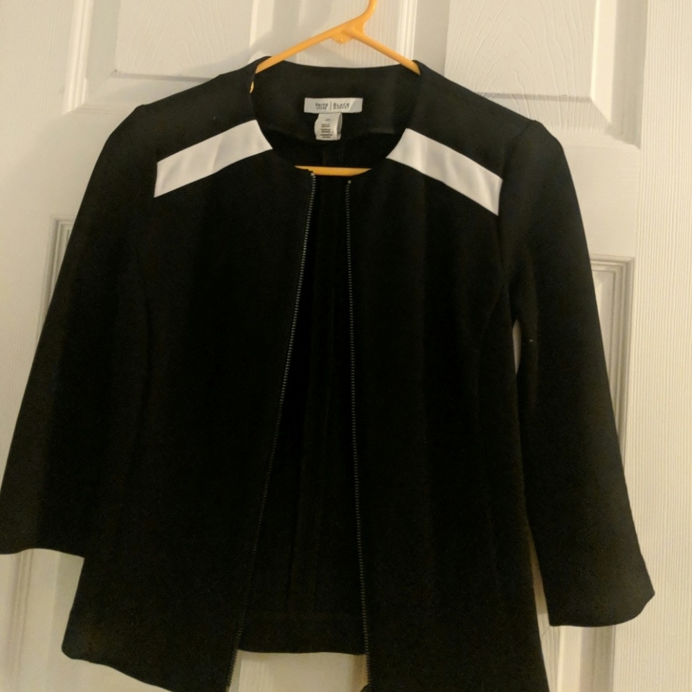 Black zip up jacket from WHBM